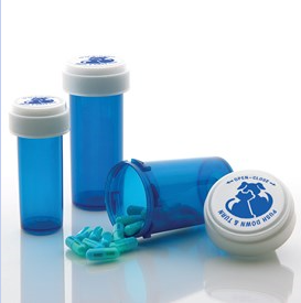 Plastic reversible vial