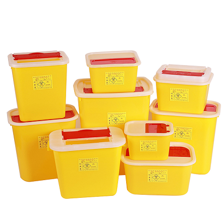 Disposable Plastic biohazard medical safety sharp bin Container