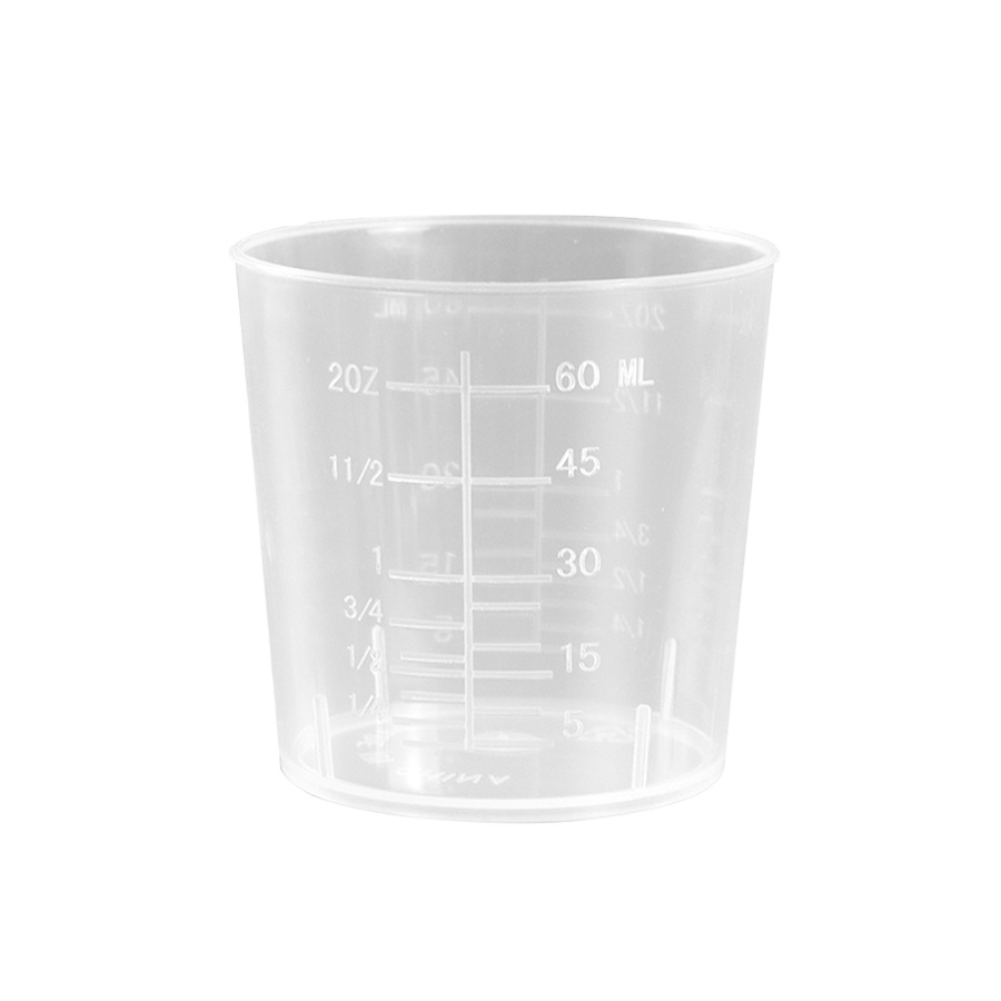 60ml transparent disposable small plastic pp medicine cups