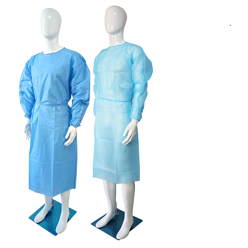 Protective isolation gown non woven PP non-sterile